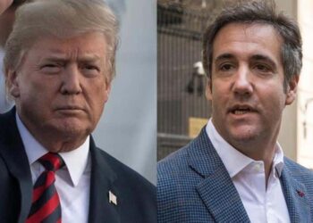 Donald Trump. Michael Cohen. Foto collage.