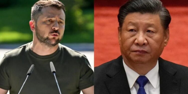 El presidente chino, Xi Jinping, habló hoy por teléfono con su homólogo ucraniano, Volodimir Zelensky. Foto collage.