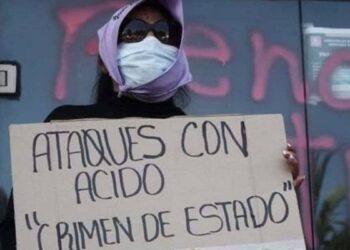 México. Ataques con ácido, protestas. Foto de archivo.