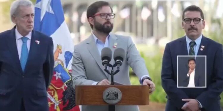 Presidente de Chile, Gabriel Boric. Foto captura de video.