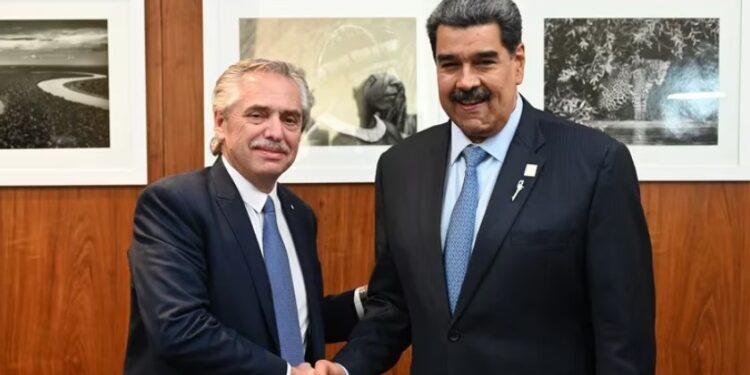 Maduro y Alberto Fernández. Foto Infobae