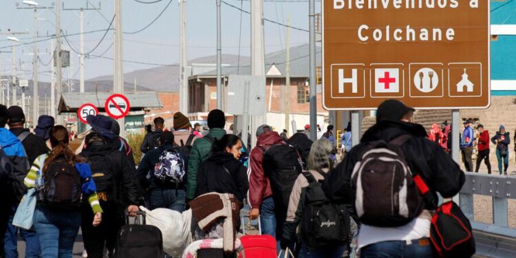 Venezolanos migrantes en Chile. Foto agencias.