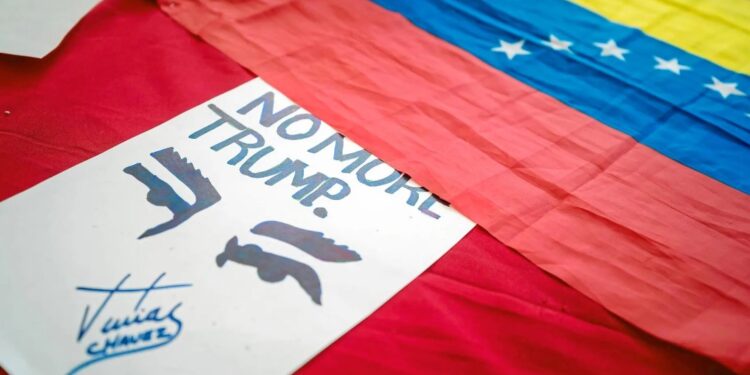 Chavismo marcha contra Trump.