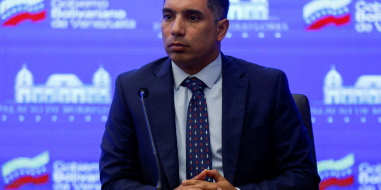 FILE PHOTO: Venezuela's Oil Minister and President of the Venezuelan state oil company PDVSA Pedro Tellechea attends a news conference at the Miraflores Palace, in Caracas, Venezuela May 3, 2023. REUTERS/Leonardo Fernandez Viloria