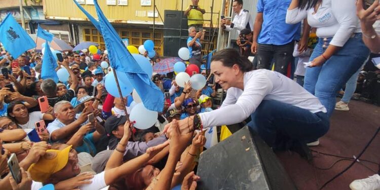 María Corina Machado en Cojedes. Foto Prensa Vente