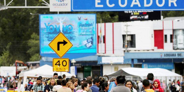 Migrantes venezolanos en Ecuador. Foto Agencias.