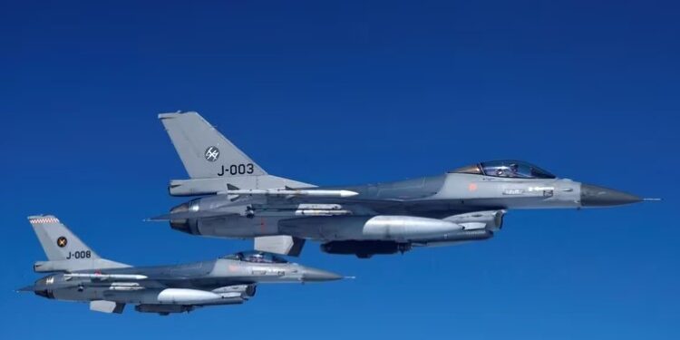 Cazas F-16 de Países Bajos. Foto Reuters