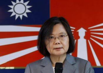 La presidenta de Taiwán, Tsai Ing-wen, en Kinmen, Taiwán, el 23 de agosto de 2023. REUTERS/Ann Wang/