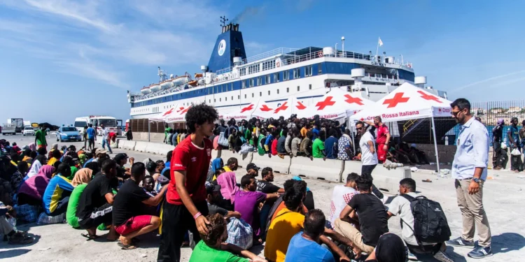 Crisis migratoria en Lampedusa. Foto agencias.