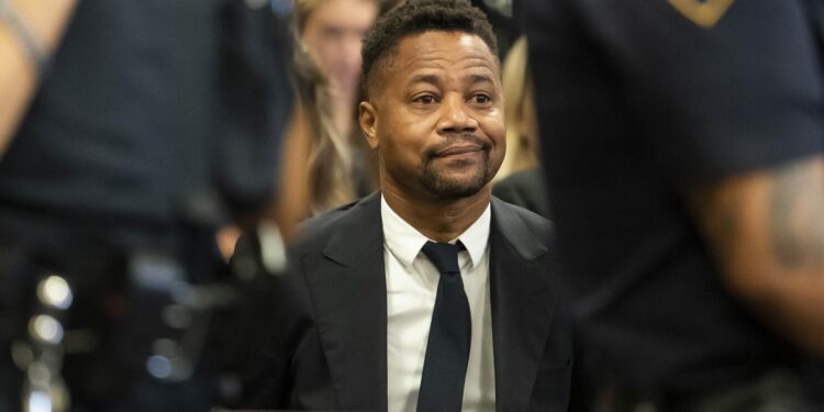 Cuba Gooding Jr., appears in court in New York, Thursday, Oct. 31, 2019.  Gooding Jr. pleaded not guilty to an indictment that includes allegations from a new accuser in his New York City sexual misconduct case. Prosecutors at Thursday's arraignment said they've also heard from several more women who could testify that the 51-year-old actor has had a habit of groping women over the years. His criminal case now includes allegations from three women. (Steven Hirsch/New York Post via AP, Pool)