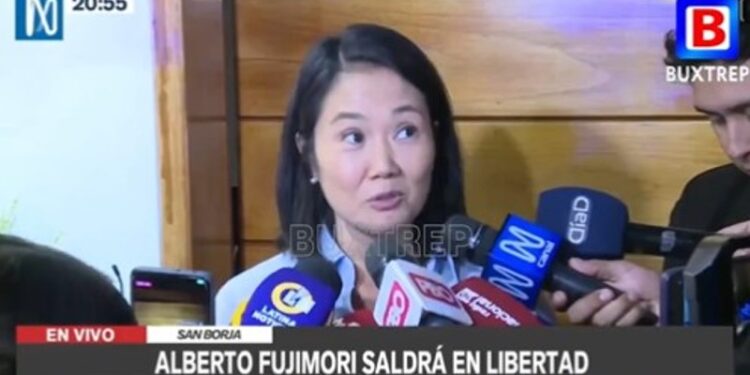 Keiko Fujimori. Foto captura de video.