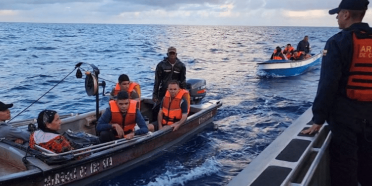 Migrantes, mar Caribe. Foto referencial.