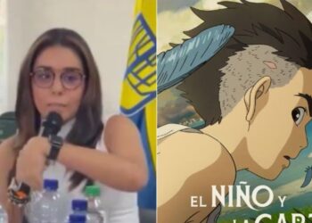 Geraldine Fernández aseguró haber trabajado como ilustradora de la película 'El niño y la garza', y ha recibido fuertes críticas en sus redes sociales | Foto: Tomada de X@leonarfabio e Instagram @sopitasfm y @sopitascom