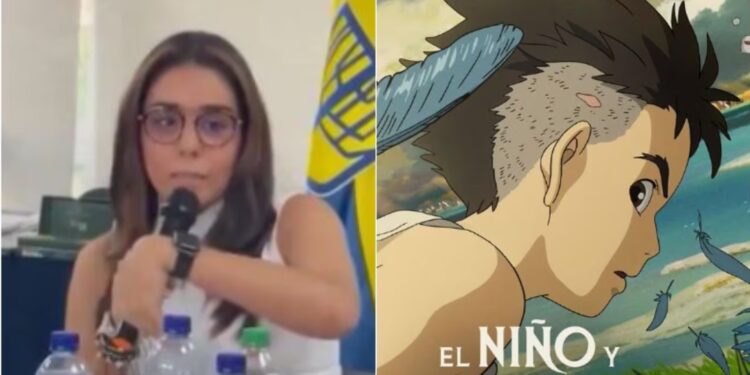 Geraldine Fernández aseguró haber trabajado como ilustradora de la película 'El niño y la garza', y ha recibido fuertes críticas en sus redes sociales | Foto: Tomada de X@leonarfabio e Instagram @sopitasfm y @sopitascom