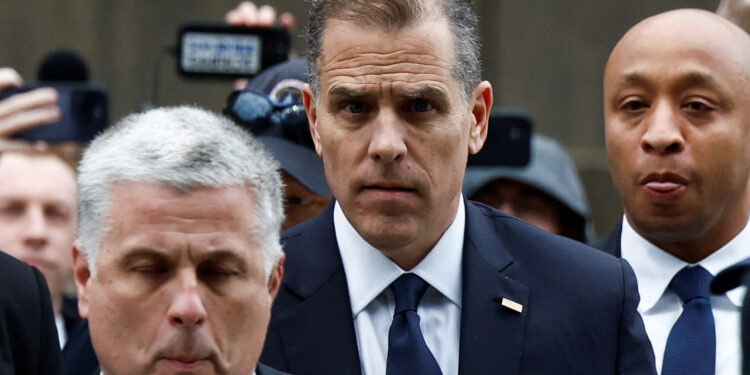 Hunter Biden, son of U.S. President Joe Biden, arrives for a closed deposition with members of the Republican-led House Oversight Committee conducting an impeachment inquiry into the president, at the O'Neill House Office Building in Washington, U.S., February 28, 2024. REUTERS/Evelyn Hockstein