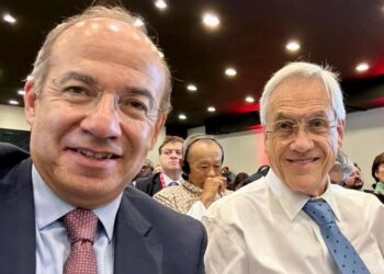 Felipe Calderón y Sebastián Piñera. Foto @FelipeCalderon