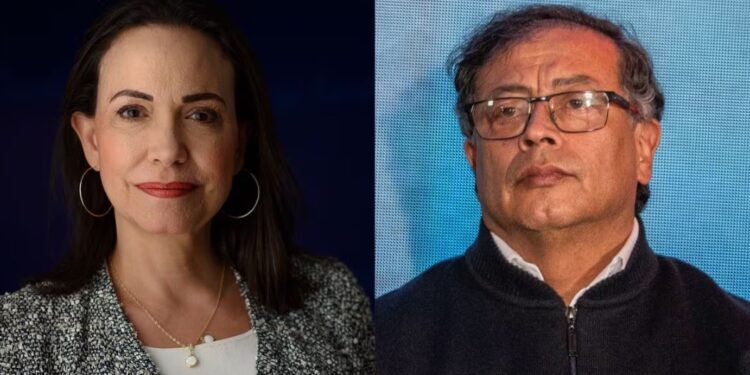 María Corina Machado y Gustavo Petro.
GABY ORAA / DIEGO CUEVAS