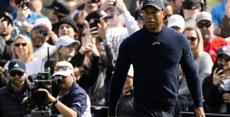 Tiger Woods en el Genesis Invitational en el Riviera Country Club de Los Ángeles, California, Estados Unidos (EFE/EPA/ETIENNE LAURENT)