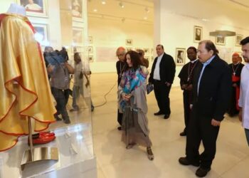 Daniel Ortega y Rosario Murillo, durante la inauguración del Museo San Juan Pablo II, el 12 de diciembre de 2016. (Foto 19 Digital).