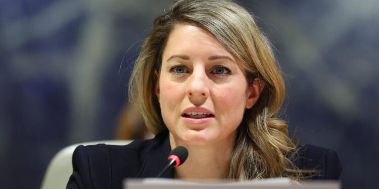 La ministra canadiense de Asuntos Exteriores, Mélanie Joly. Foto de archivo.