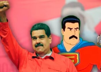 El dictador de Venezuela, Nicolás Maduro y su carictatura de "SuperBigote"