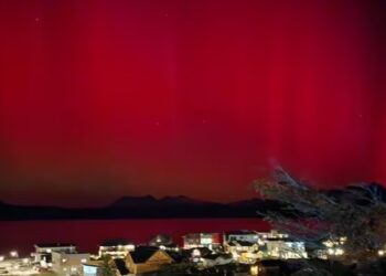 En Ushuaia el fenómeno deslumbró a sus habitantes (Maia Muriel)