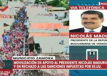 Maduro le habla a Guatire. Foto captura de video.