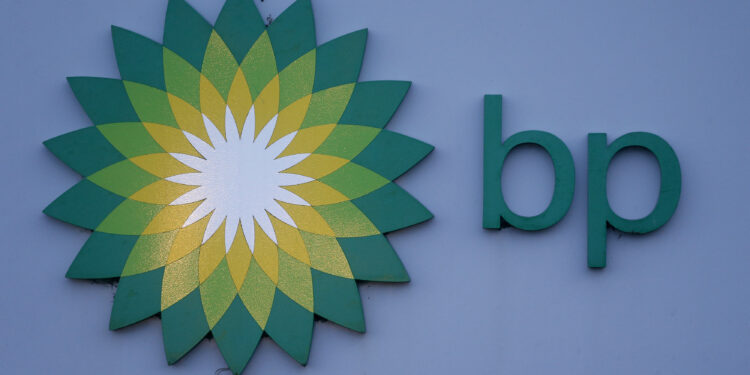 A sign is seen outside BP's North Sea Headquarters in Aberdeen, Scotland January 15, 2015. Oil majors BP and ConocoPhillips will cut over 500 jobs in the North Sea following similar moves by rivals to reduce costs in one of the world's most expensive exploration areas as oil prices tumble.  REUTERS/Russell Cheyne/File Photo