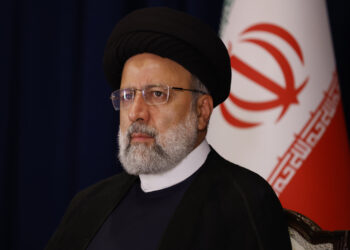 President of Iran Ebrahim Raisi holds a news conference, Wednesday, Sept. 20, 2023 in New York. (AP Photo/Jason DeCrow)  Iranian President Ebrahim Raisi holds a news conference in New York on September 20.  Jason DeCrow/AP