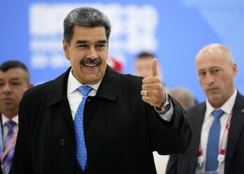 Kazan (Russian Federation), 24/10/2024.- Venezuelan President Nicolas Maduro arrives at the BRICS Summit in Kazan, Russia, 24 October 2024. The BRICS summit takes place from 22 to 24 October. (Rusia) EFE/EPA/ALEXANDER ZEMLIANICHENKO / POOL