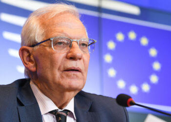 FILED - 11 April 2022, Luxembourg: Josep Borrell, EU High Representative for Foreign Affairs and Security Policy and Vice-President of the European Commission, speaks during a press conference following the EU Foreign Ministers Meeting at the European Council building in Luxembourg. Photo: -/EU Council /dpa - ATTENTION: editorial use only and only if the credit mentioned above is referenced in full
11/4/2022 ONLY FOR USE IN SPAIN