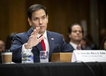 Washington (United States), 15/01/2025.- Republican Senator from Florida Marco Rubio, President-elect Donald Trump's nominee for Secretary of State, testifies during a Senate Foreign Relations Committee confirmation hearing, at the US Capitol in Washington, DC, USA, 15 January 2025. Senator Rubio is expected to be confirmed to Secretary of State on a bipartisan vote, and will likely be one of the first Cabinet nominees confirmed by Senate Republicans for the incoming Trump Administration. EFE/EPA/GRAEME SLOAN